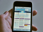 Eigen website op iPhone Safari webbrowser